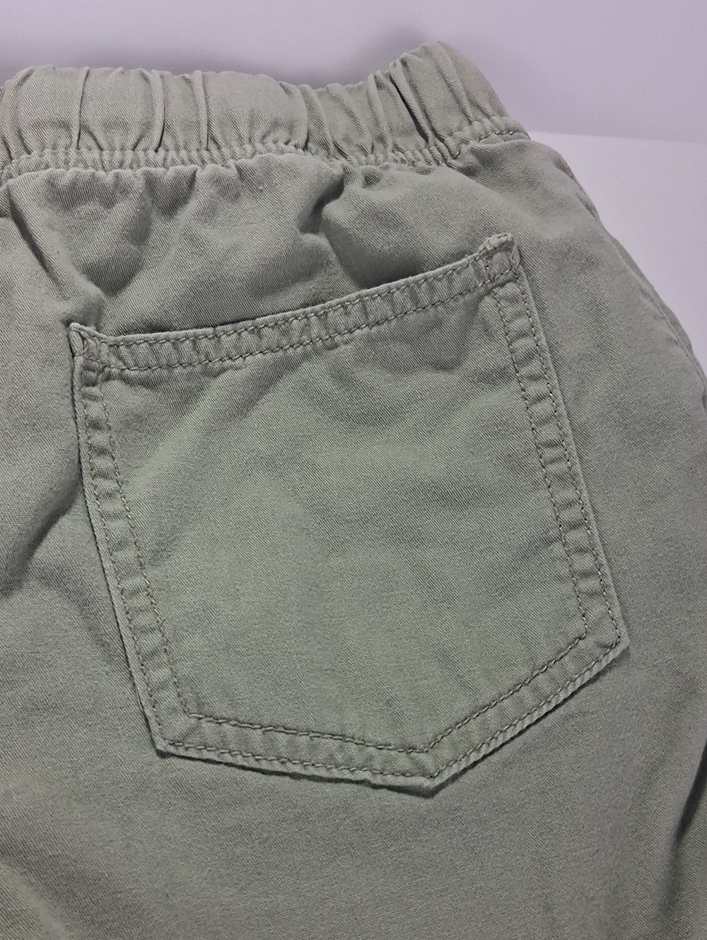 Boys Garanimals Pull-On Shorts Size 8 Olive Green Front Drawstring With Pockets - Picture 5 of 7